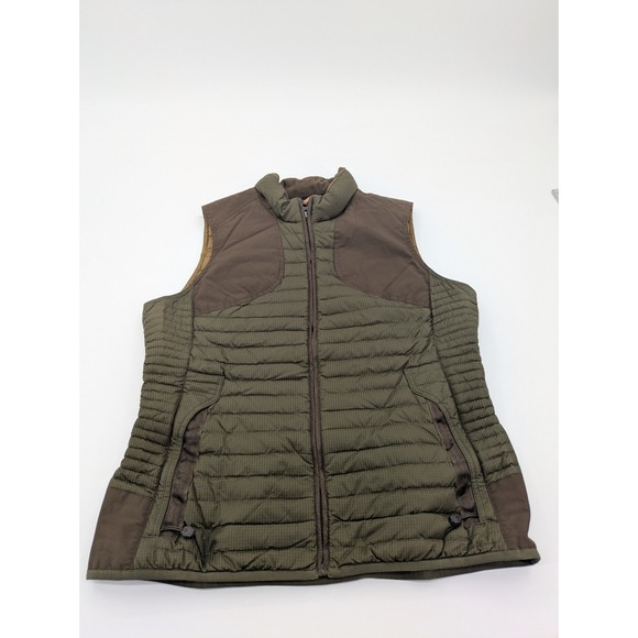 Eddie Bauer Sport Shop Microthem Women's Medium  Brown Green Hunting Vest Jacket - Picture 1 of 8